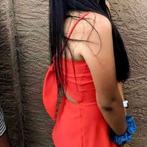 Sweetheart tie romper